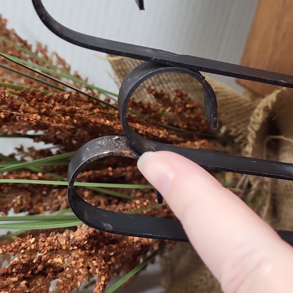 Vintage Wrought Iron and Ceramic Tile Trivet Fish and Eggs - Picture 16 of 16